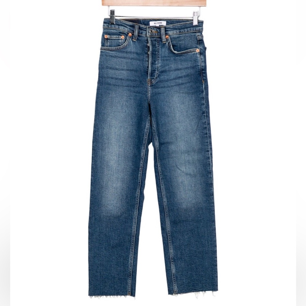 Re/Done Dark Blue Ankle Jeans
